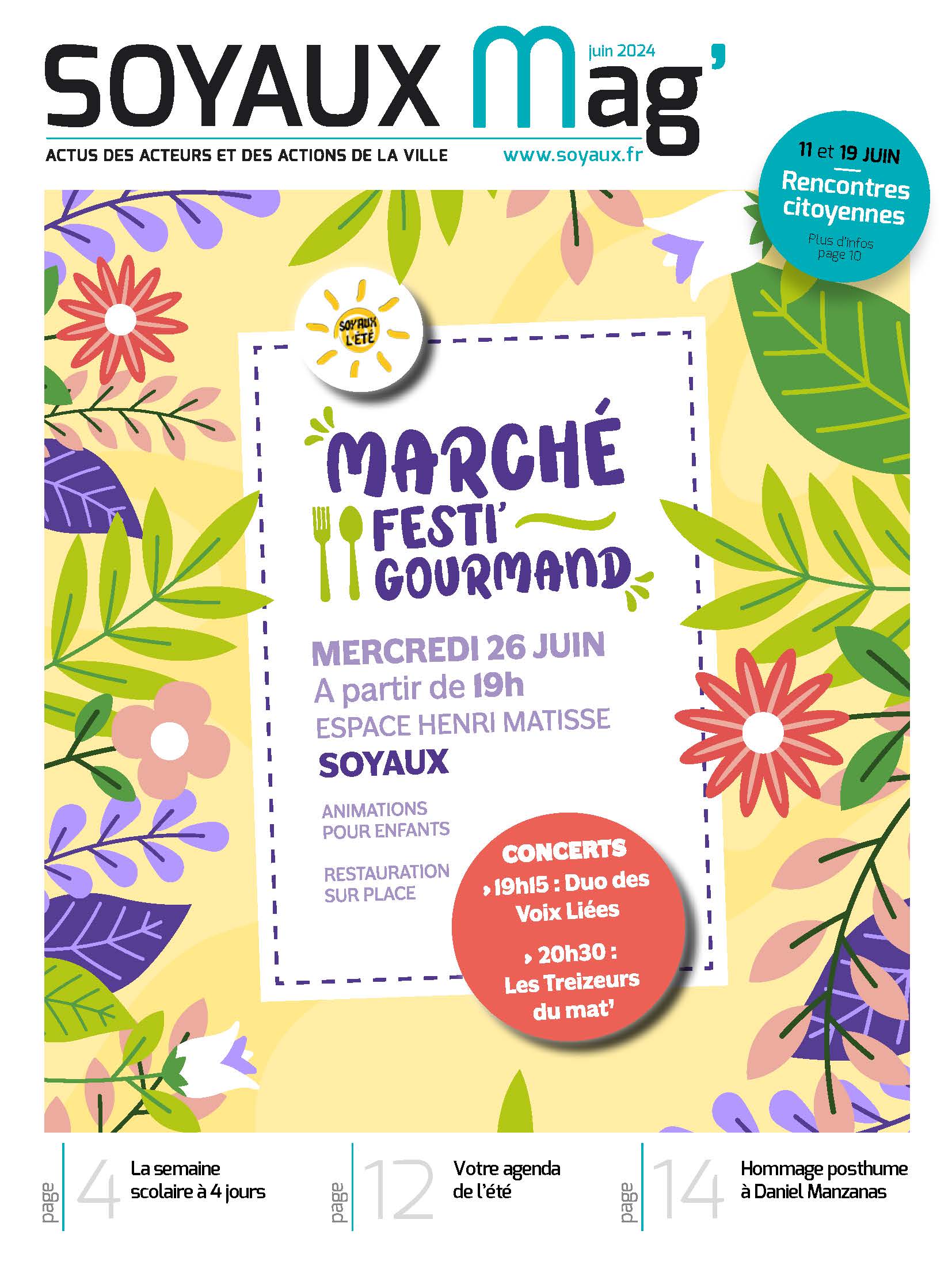 Page de couverture Soyaux Mag Juin 2024